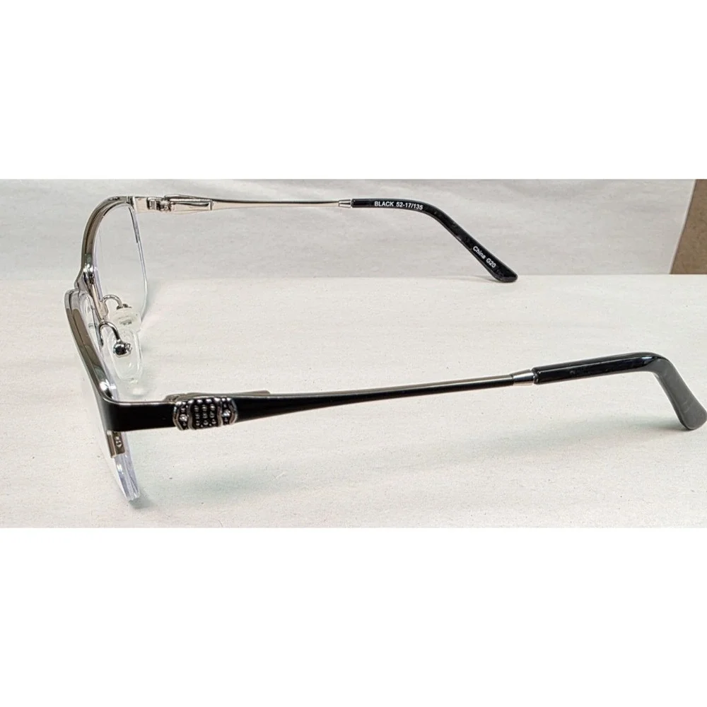 La Scala 861 52-17-135 Black/Silver Half Rim Eyeglasses Frame G20